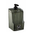 DISPENSER SLIM 500ML PRETO TRANSLUCIDO  TAMPA PRETA