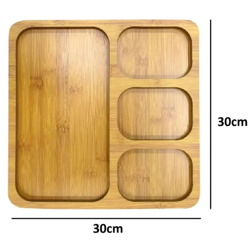 TABUA PETISCO QUADRADO 30X30 4 DIVISORIAS
