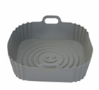 SILICONE - PANELA P/ AIR FRYER CINZA QUAD 20 X 4,5 CM