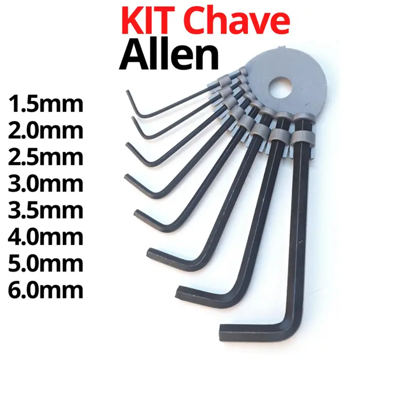 JOGO CHAVE ALLEN 8 PÇS 1.5 À 6.0MM