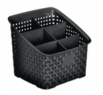 ORGANIZADOR RATTAN 6 DIVISORIAS PRETO